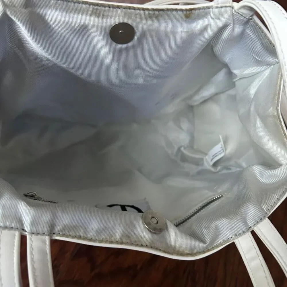 Telfar Shopping Bag Medium White Tote Crossbody Purse Vegan Leather Made in USA